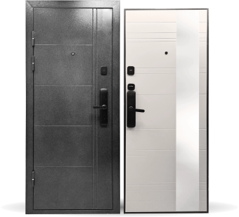 картинка Дверь мет. STRONG EZ 1015 Зеркало Белый  860*2050 L от магазина ТНП