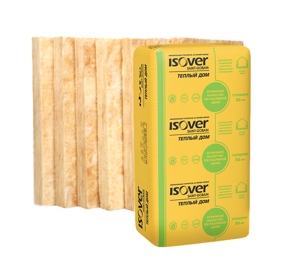 картинка Теплоизоляция Warm House Slab-50*610*1170/Y(теплый дом плита, 10 м кв,  14 шт) от магазина ТНП