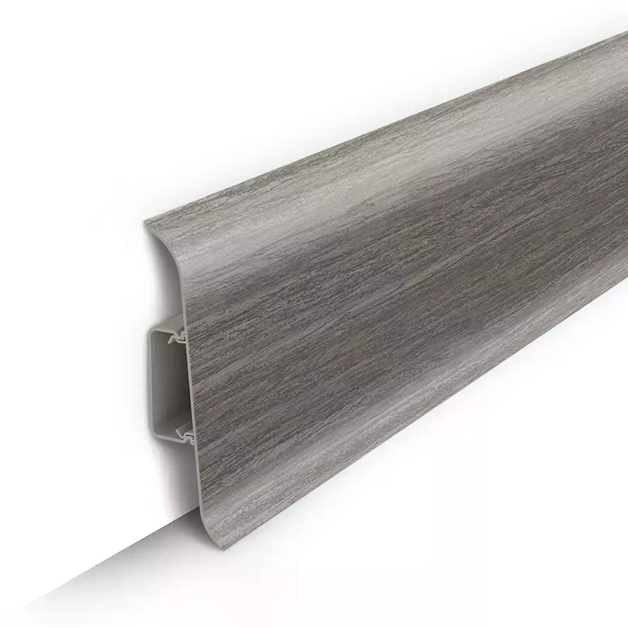 картинка Плинтус напольный с центральной планкой 85мм 2,2м "Идеал Классик", 296 Орех серый от магазина ТНП