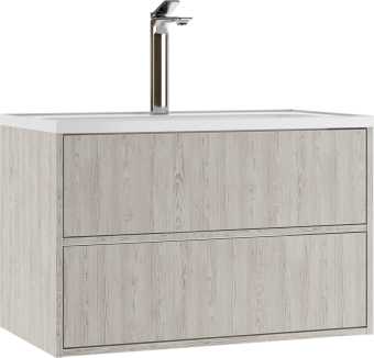 картинка Тумба подвесная под умывальник "Absolute 80" Dolche с двумя ящиками В2 Домино DD5401T от магазина ТНП