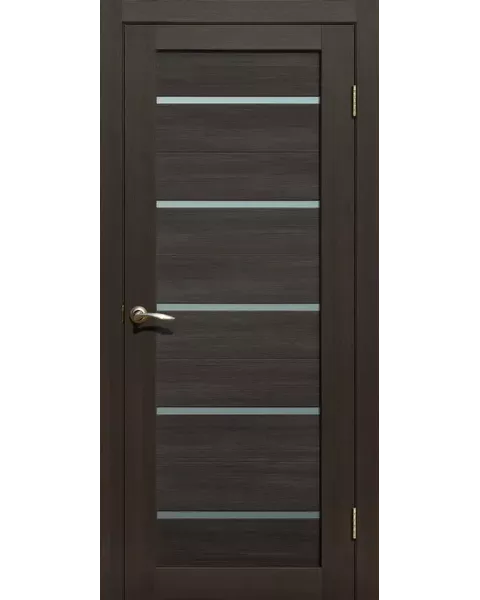 картинка Полотно дверное 206  600х2000 ПВХ дуб мокко МАТОВОЕ СТЕКЛО от магазина ТНП