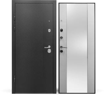 картинка Дверь мет. STRONG 803  Белый Зеркало  860*2050*80 L от магазина ТНП