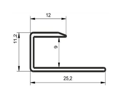 картинка Заканчивающий профиль на ламинат, черный, 2,7м. PR-1345 от магазина ТНП