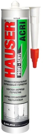 картинка Герметик акриловый HAUSER (260 мл) белый от магазина ТНП
