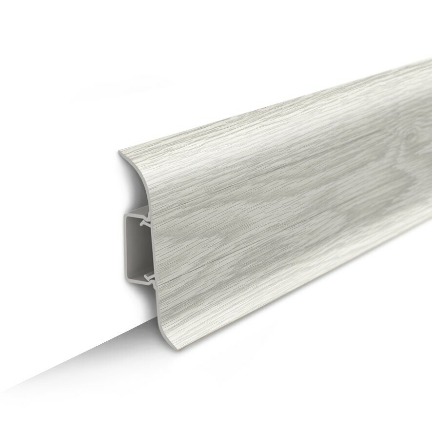 картинка Плинтус напольный с центральной планкой 55мм 2,2м "Идеал Классик", 230 Дуб айсберг (40шт) от магазина ТНП