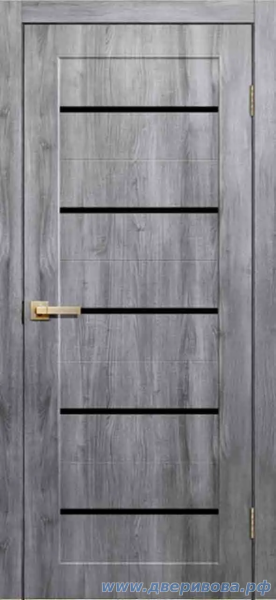 картинка S02 Полотно дверное 700х2000 дуб стоунвуд ЧЕРНЫЙ ПЛАСТИК от магазина ТНП