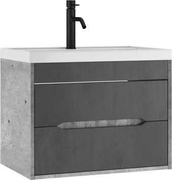 картинка Тумба подвесная под умывальник "UNIT 70" Loft В2 Бетон Домино DL5602T от магазина ТНП