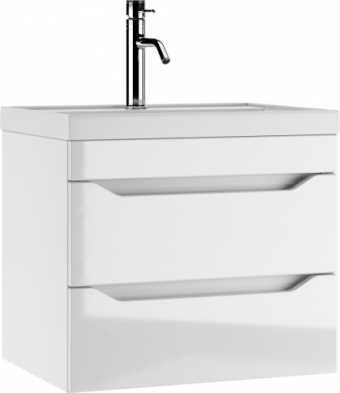 картинка Тумба подвесная под умывальник "Bazis 60" Ева с двумя ящиками В2 Айсберг DA5914T от магазина ТНП