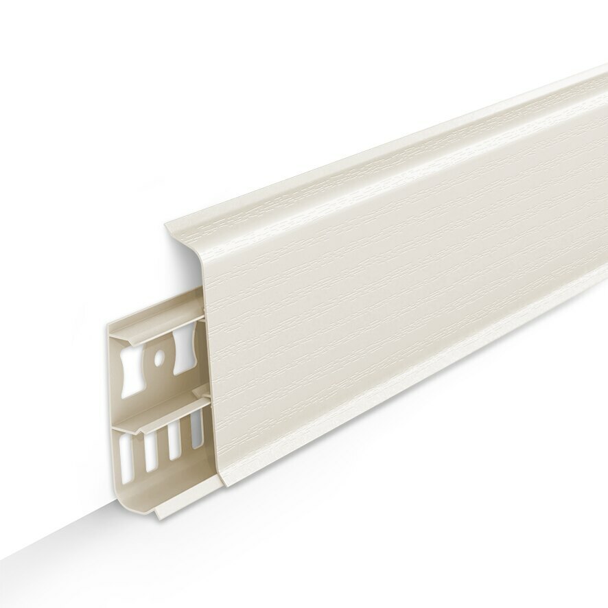 картинка Плинтус напольный 70мм 2,2м "Деконика", 033 Кремово-белый (20шт) от магазина ТНП