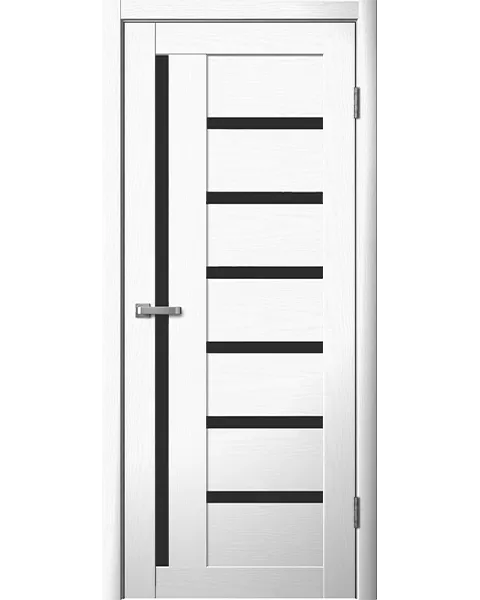 картинка Полотно дверное 217 600х2000 ПВХ макиато NEW ЧЕРНОЕ СТЕКЛО от магазина ТНП