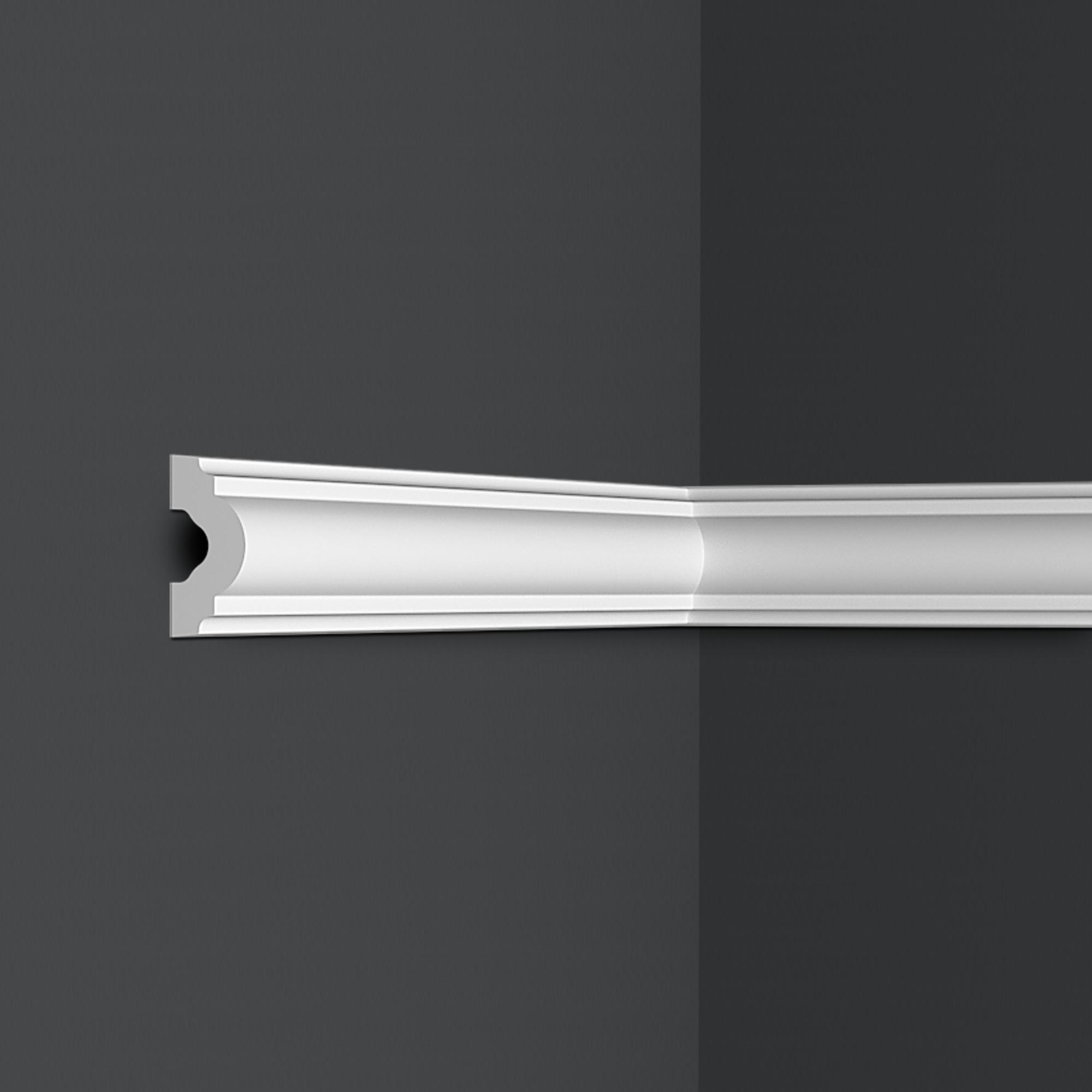 картинка Молдинг настенно-потолочный из полимера ультравысокой плотности 2 UHD 01/25, белый, 2.4м (40) от магазина ТНП