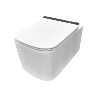 картинка Glossy White Wall-Hung Toilet/ Глянцевый белый подвесной унитаз KZ832B-C 520*345*355 от магазина ТНП