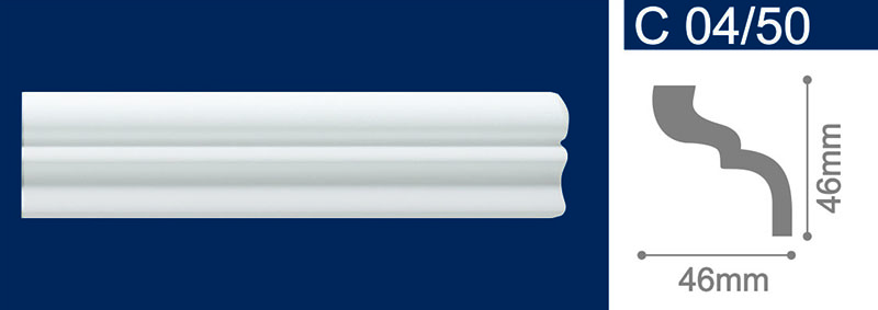 картинка Плинтус потолочный С 04/50 ( 2 метра) 90 шт от магазина ТНП