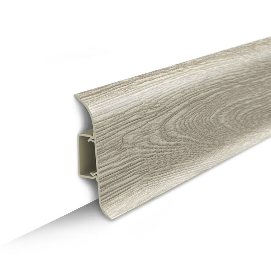 картинка Плинтус напольный с центральной планкой 55мм 2,2м "Идеал Классик", 229 Дуб латте (40шт) от магазина ТНП