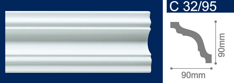 картинка Плинтус потолочный С 32/95 ( 2 метра ) 19 шт от магазина ТНП