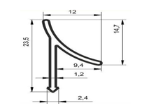 картинка Раскладка внутренняя для кафельной плитки, черный,  2.7м PR-961  от магазина ТНП