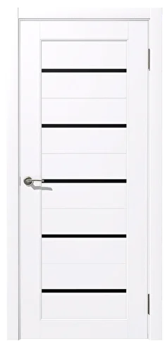 картинка Дверное полотно остекленное Астра Белое (ст. черное), 600мм от магазина ТНП