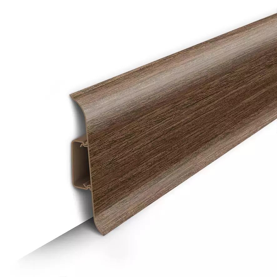 картинка Плинтус напольный с центральной планкой 85мм 2,2м "Идеал Классик", 291 Орех от магазина ТНП