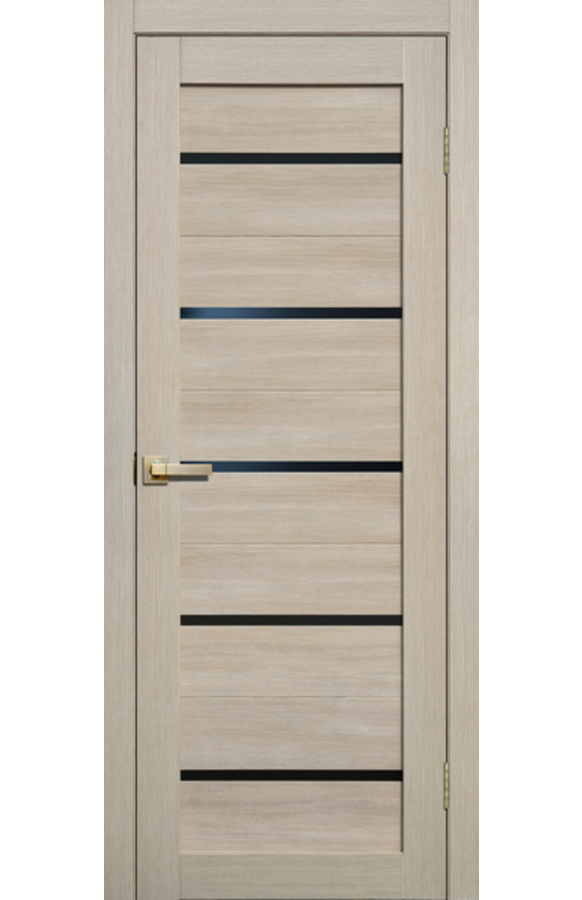 картинка L26 Полотно дверное 700х2000 ясень ЧЕРНОЕ СТЕКЛО от магазина ТНП