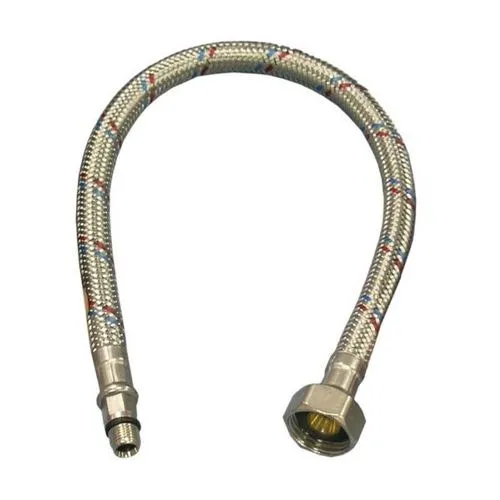 картинка ГШ 1/2 М10*35 оплетка сталь Акватехник-Сталь (стальной ниппель) (120 ш/к) 1,2m  от магазина ТНП