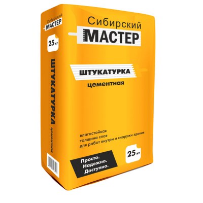 картинка Штукатурка Цементная Сибирский Мастер 25кг (56) от магазина ТНП