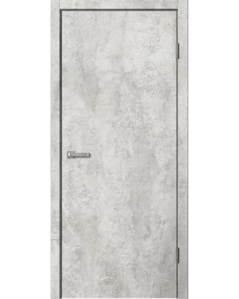 картинка Гладкое Полотно дверное глухое 900х2000 цемент светлый (ЧЕРНАЯ КРОМКА) от магазина ТНП