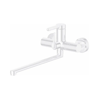 картинка СМЕСИТЕЛЬ ДЛЯ ВАННЫ С ПОВОРОТНЫМ ИЗЛИВОМ  DA1503308 матовый белый от магазина ТНП