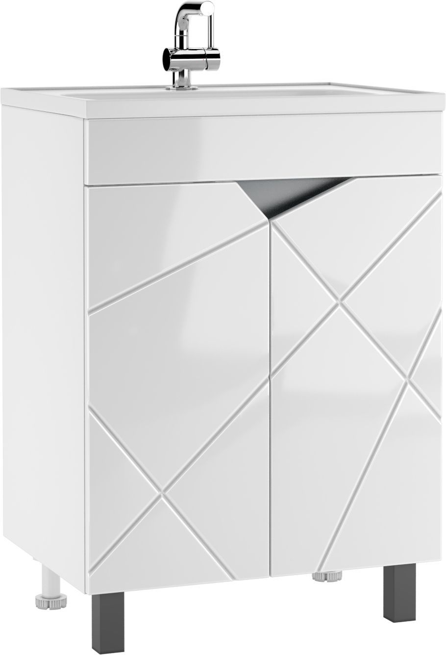 картинка Тумба под умывальник "Absolute 60" Vector без ящика Домино DV6603T от магазина ТНП