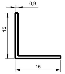 картинка Угол 15*15, серебро анод., 2,7м. Д-947  от магазина ТНП