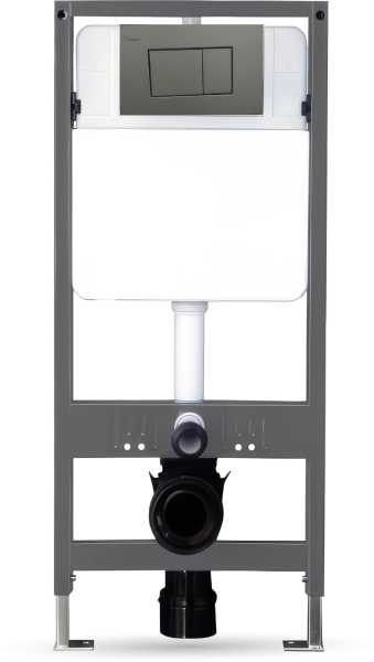 картинка Инсталляция для унитаза подвесного Visam slim 80 EX-112-001 3/6 л. Кнопка EFES квадрадная, хром мато от магазина ТНП