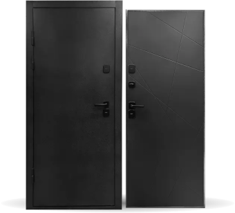 картинка Дверь мет. STRONG 1018 LINE чёрный термо 860*2050 L от магазина ТНП