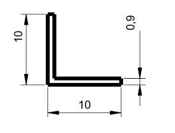 картинка D-945  Угол 10*10, черный, 2,7м от магазина ТНП